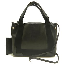 Balenciaga Black Leather Handbag Black