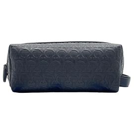 Sac pochette Salvatore Ferragamo Gancini Noir