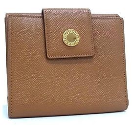 Bulgari Bvlgari Brown Leather Bi-Fold Wallet Brown