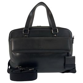 MCM Black Leather Business Shoulder Bag Black