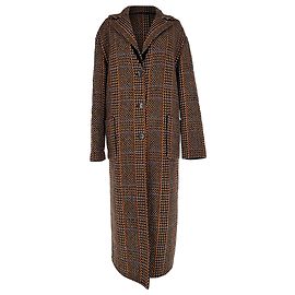 Etro Maxi Coat in Brown Wool Other Python print