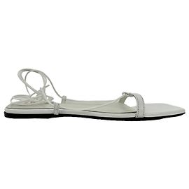 Sandali in pelle con lacci Totême in pelle bianca Bianco