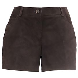 Mini Shorts Michael Kors in pelle di agnello marrone Marrone