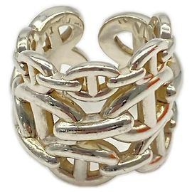 Hermès HERMES Chaine d'Ancre Enchainée GM #51 Silberbandring Silber