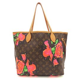 Bolso Tote Louis Vuitton Monogram Rose Neverfull MM Castaño Multicolor