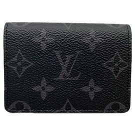 Porta-cartões Louis Vuitton Monogram Eclipse Marrom Preto
