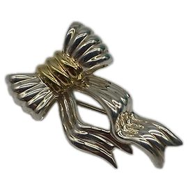 Autre Marque Broche Tiffany & Co. Twist Ribbon Plata Dorado