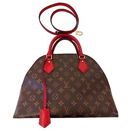 Louis Vuitton Alma BB Monogram Canvas Shoulder Bag Brown