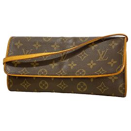 Sac à épaule Louis Vuitton Monogram Pochette Twin GM Marron