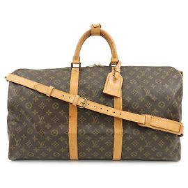 Louis Vuitton Keepall Bandouliere Monogram Canvas 55 Marrom