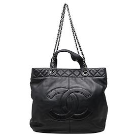 Chanel Coco Mark Handtasche Chain Tote Bag Schwarz