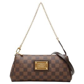 Louis Vuitton Damier Eva Chain Handbag Brown