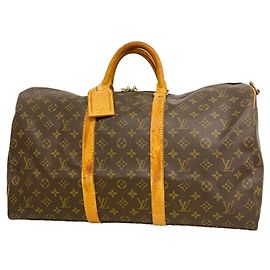 Louis Vuitton Boston Monogram Keepall Bandoulière 50 Marrom