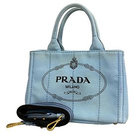 Saco Tote 2-Way Prada Canapa Canvas Outro