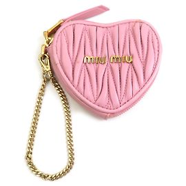 Monedero Miu Miu de piel rosa Rosa