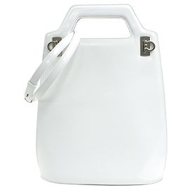 Salvatore Ferragamo White Leather Handbag/Shoulder Bag White