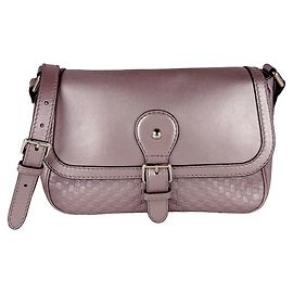 Gucci Microguccissima Leather Shoulder Bag Silvery Beige Other
