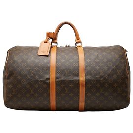 Sac Boston Louis Vuitton Monogram Keepall 55 Marron