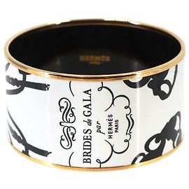 Hermès Bracelete Rígido Hermes HERMES Email TGM Preto Branco
