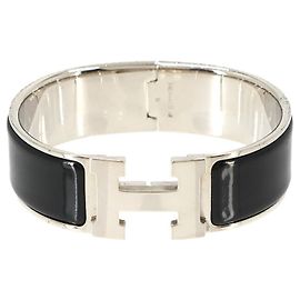 Hermès Brazalete Hermes Clic Clac H PM Negro Plata