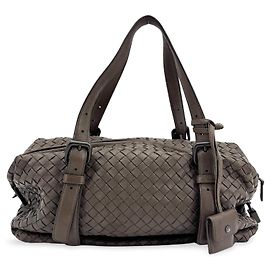 Bottega Veneta Montaigne Handle Intrecciato Nappa Medium Marrom