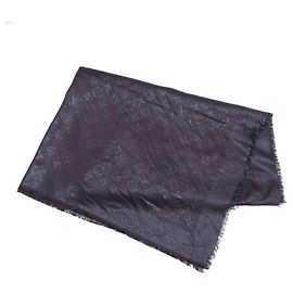 Bufanda Large Stole Monogram Shine Louis Vuitton Púrpura