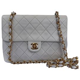Chanel Classic Flap Bag Small White Lambskin White