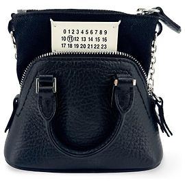 Maison Martin Margiela Maison Margiela Donna Micro Sac 5AC Leather Mini Nero