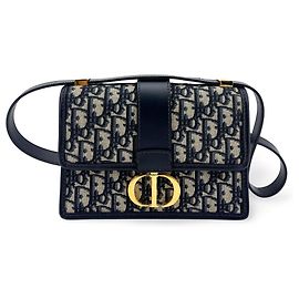 Christian Dior 30 Montaigne Flap Oblique Canvas Beige