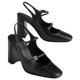 Hermès Escarpins Slingback Jackie 90 en cuir noir Noir