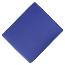 Carteira bi-fold Burberry em couro azul Azul