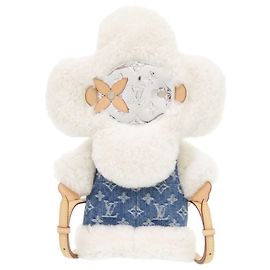 Louis Vuitton Vivienne Rucksack aus Monogram Denim Weiß Blau