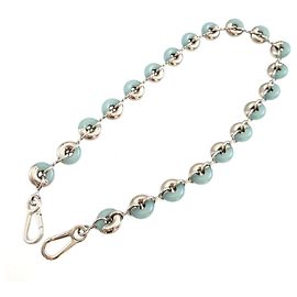 Tracolla in metallo azzurro Loewe Donut Chain Argento Blu chiaro