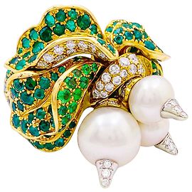 Dior Ring, “Jardins de Milly-la-Forêt”, "Navets", Smaragde, Tsavorite, Diamanten, Perlen. Andere