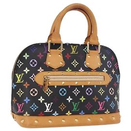 Sac à main LOUIS VUITTON Monogram Multicolor Alma Noir M92646 LV Auth ka6314V Noir