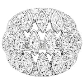 Autre Marque Anello vintage a sfera in oro bianco e diamanti. Altro