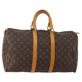 LOUIS VUITTON Monogram Keepall 45 Boston Bag M41428 LV Auth 194702V Monograma