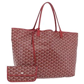 Sac Cabas GOYARD Herringbone Saint Louis GM PVC Rouge Auth 204928A Rouge