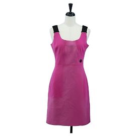 Abito Tank LOUIS VUITTON Abito camicia pezzo unico Nylon 38 Rosa LV Auth 203730M Rosa
