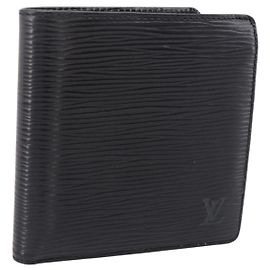 LOUIS VUITTON Epi Portefeuille Marco Bifold Wallet Black M63652 LV Auth 206143V Black