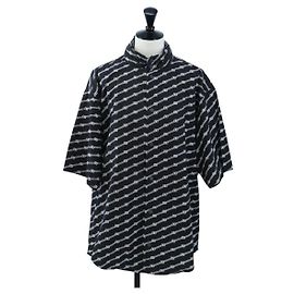 Camicia a maniche corte BALENCIAGA in cotone 39 Nero Auth 203728M Nero