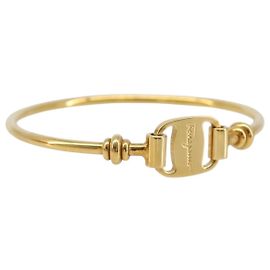 Pulseira Salvatore Ferragamo Vala Metal Tom Dourado Auth 206151V Outro