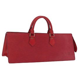 LOUIS VUITTON Epi Sac Triangle Hand Bag Red M52097 LV Auth 206372 Rosso