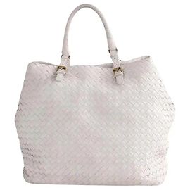 Bottega Veneta White Leather Tote Bag White