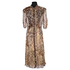 Robe marron en viscose Ba&Sh L Marron