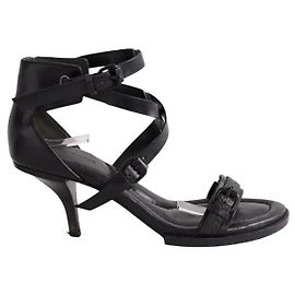 Tacones Alexander Wang de cuero negro Negro