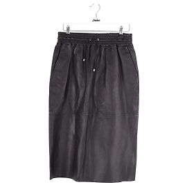 Saia de couro preta Ba&Sh Preto
