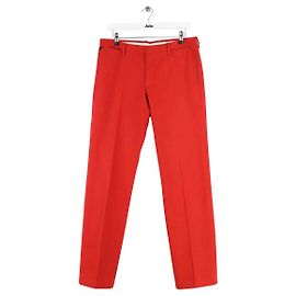 Gucci Pantalon droit rouge Rouge