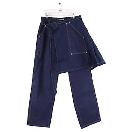 Autre Marque Gerade geschnittene Apron-Hose blau Blau