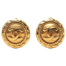 Orecchini a clip Chanel CC placcati in oro D'oro